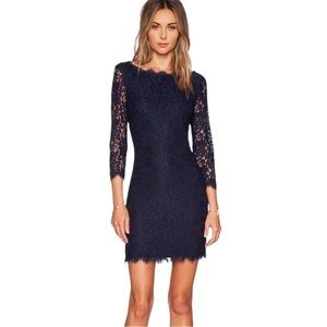 Diane von Furstenberg
Zarita 3/4-Sleeve Fitted Lace Dress Size 4